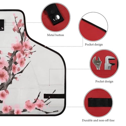 Delantal ajustable con 8 bolsillos Cherry Blossom miniatura 3