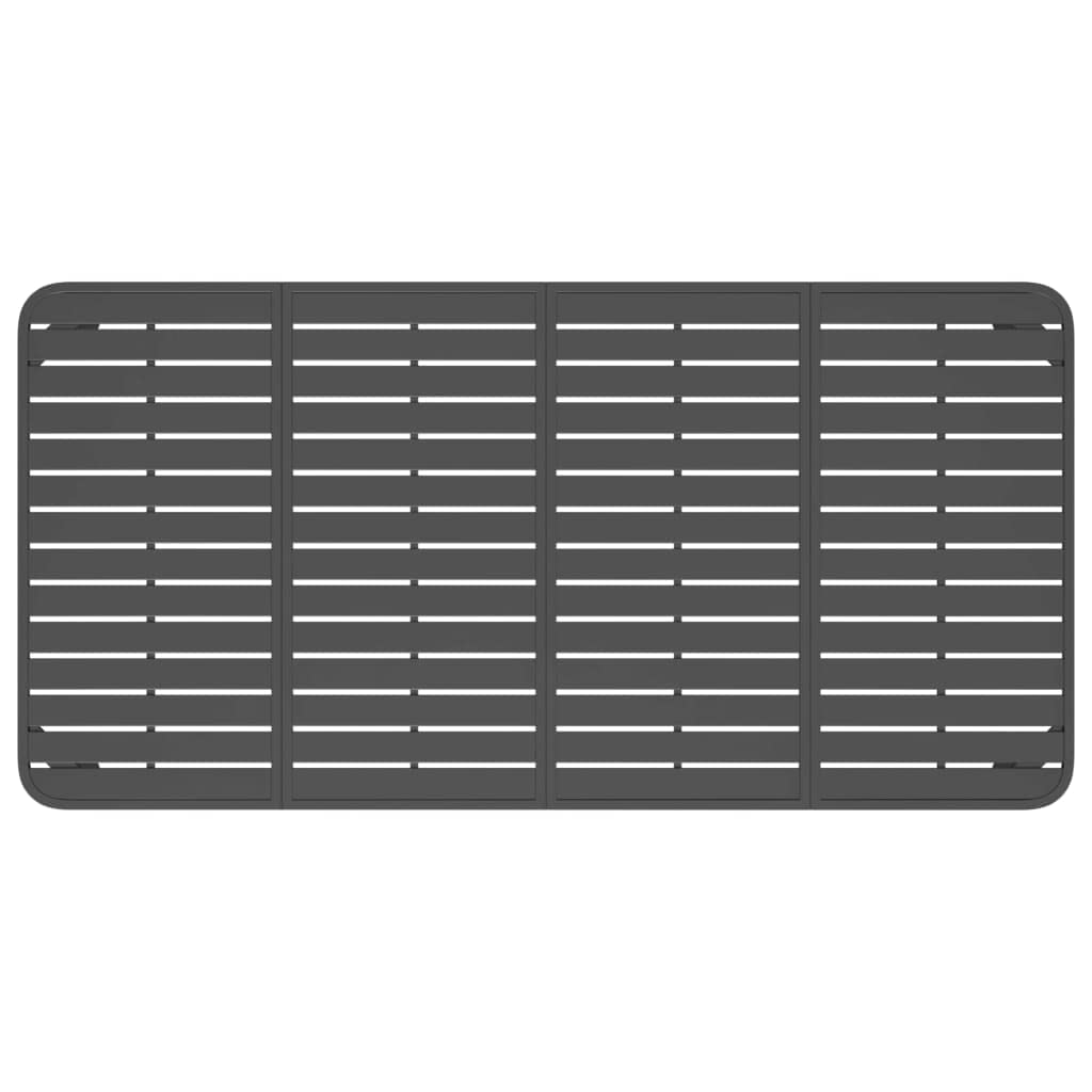 vidaXL Tavolo da Giardino Antracite 200x100x71 cm Acciaio