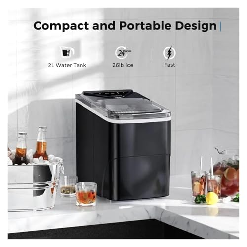 Máquina eléctrica portátil para hacer hielo con función autolimpieza miniatura 3