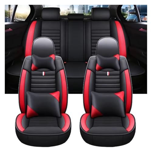Housses de siege pour Ceed Rio Carens Carnival | Protection complete auto noir rouge 5 places