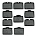 KLOUD City 10 pcs horizontal style Black leather business ID badge card holder with slot & chain Holes by KLOUD City