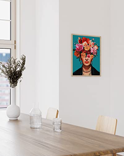 Haus And Hues Frida Kahlo Wall Art & Feminist Poster Frida Kahlo Poster Frida Art & Feminist Print Chicano, Latino, Chicana Art Frida Kahlo Gifts, Mexican Artwork For Walls Unframed 12"X16" #TOP3