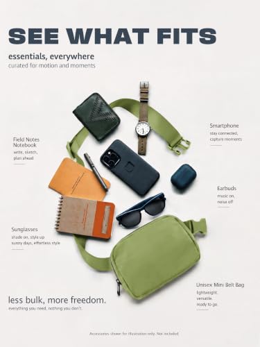 Image of ODODOS Unisex Mini Belt Bag with Adjustable Strap Small Fanny Pack for Workout Running Traveling Hiking, Olive