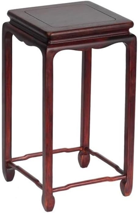 JUNCHENG1008 盆栽ディスプレイテーブル 正方形 プランターディスプレイスツール、5.1インチ レッドウッド盆栽ベース ホ