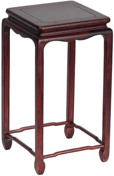 Display Stand Pedestal Square Planter Display Stool, 5.1 Inch Redwood Bonsai Base Home Decor for Vase Teapot Bonsai Pedestal