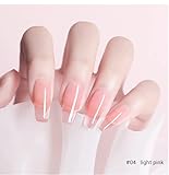 X&D Gel Nail Polish Kit Polygel Quick Dry Natural Clear 5 Colors Nail Extension with Dual Forms, Brush, File Set