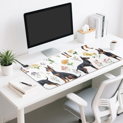 Tapis de souris chauffant grand format 80 x 33 cm tapis bureau chaud