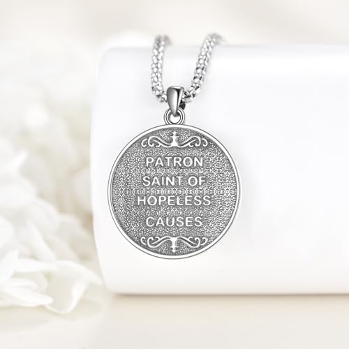Patron Saint Medals Necklace 925 Sterling Silver Amulet Pendant Medallion Medal Jewelry Gifts for Men Women3