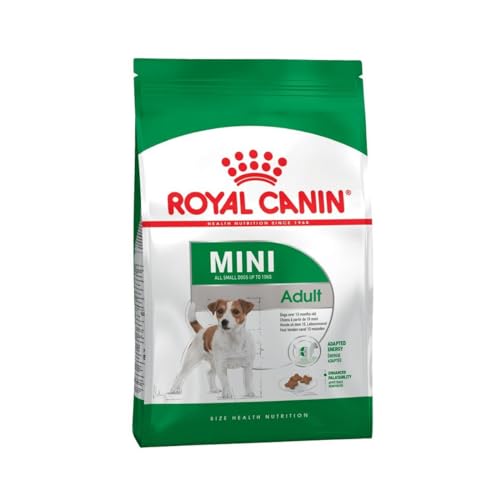 Royal Canin Mini Adult | 4 kg | Aliment Complet pour Chiens de Petites Races | Acides Gras oméga-3 pour la Peau et Le Pelage | Teneur énergétique adaptée et Taille de croquettes ajustée