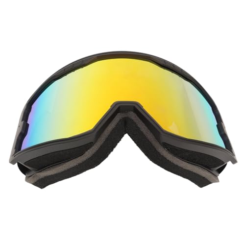 Naroote Snow Goggles, Double Layer PC Ski Goggles, Black/Red