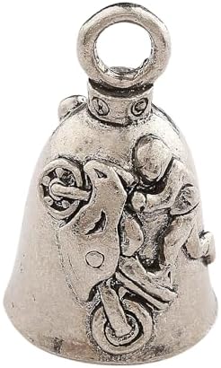 Guardian Bell Good Luck Bell w/Keyring & Black Velvet Bag | Motorcycle Bell | Lead-Free Pewter | Made in USA