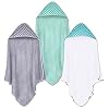 3 Pack Baby Hooded Bath Towel Sets,...