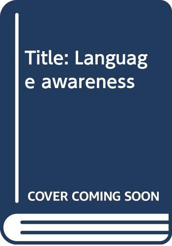 Language awareness 0312466935 Book Cover