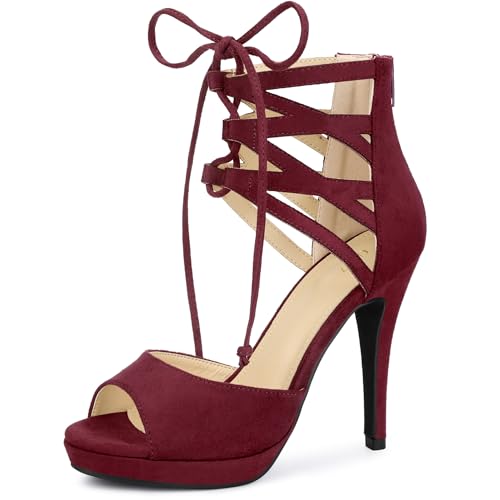 Sandales à talons aiguilles bout ouvert Allegra K chaussure habillée femme