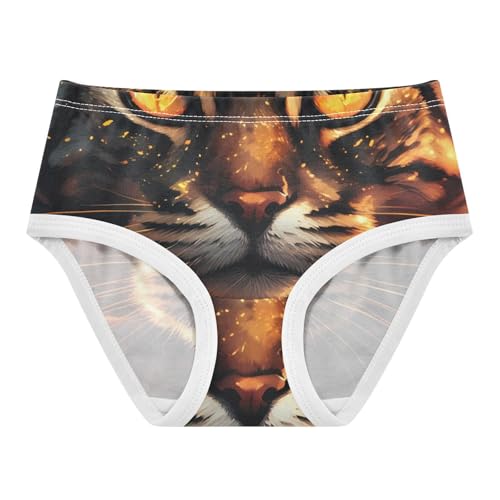 Girls Underwear Toddler 2t Cotton Little Girl Panties Stylish Kids Undies Briefs Cool Cat Face Glowing Eyes Dark