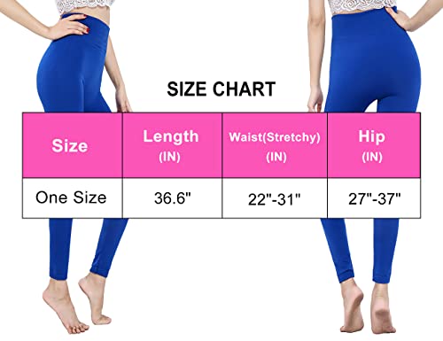 Anlaey High Waisted Leggings Seamless Workout Yoga Pants Winter Warm Fleece Lined Thick Velvet Leggings For Women Royal Blue #TOP5