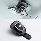 Sunglasses Holder for Car Suit for BMW M Series with Logo,Suit for M3 M5 X1 X5 X6 Z4 3 5 7 Series, Car Glasses Holder Visor Sunglasses Holder for Car Women Men, Clip-on Glasses Holder