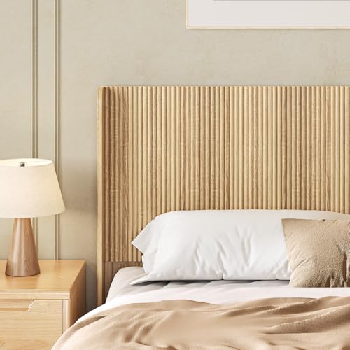 UKAOCAI 63.9" Wood Headboard Queen Size, Fluted Queen Headboard Only,Wall