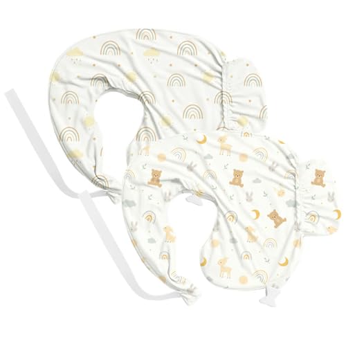 Image of Nursing Pillow Covers Compatible with Breast Feeding Pillow Nursing Pillow (2 Pack Covers-Pillow NOT Included)
