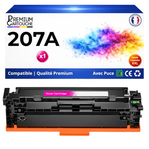 Toner 207A W2213A Magenta haute capacité avec puce intégrée pour des textes nets