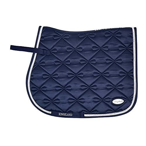 Tapis de selle KLJerri Kingsland satin bleu pour stabiliser votre selle de dressage
