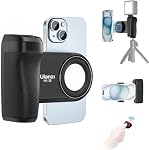 ULANZI Magnetic Phone Grip Selfie Phone Tripod Mount MA35, 2-in-1 Magnetic Phone Clip Camera Grip Handle with Detachable Remote Shutter with Cold Shoe Adapter for iPhone Smartphone Video Shooting