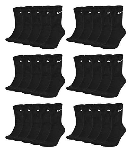 NIKE Unisex Trainingssocken Everyday Cushioned Crew Socks SX7664 15 Paar, Artikel:-010 black, Größe:42-46