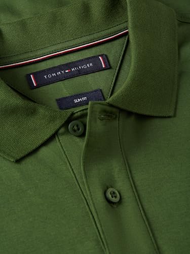 Image of Tommy Hilfiger Men's Short Sleeve Casual Polo Shirts in Slim Fit with Liquid Cotton and Cuff Designs