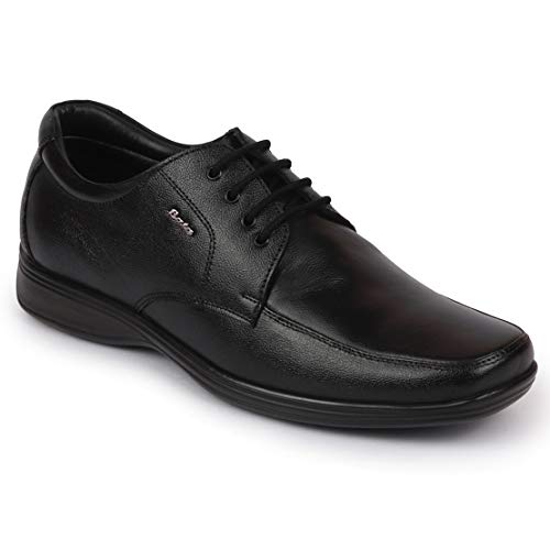 Image of BATA Remo 825-6722-43 Men's Black Formal Leather Lace Up Shoes (9 UK)