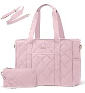 RHDZO Women's Puffer Tote Bag - 15.6" Laptop Compartment, Cup Holder, Zipper Closure Work Bag - View #6