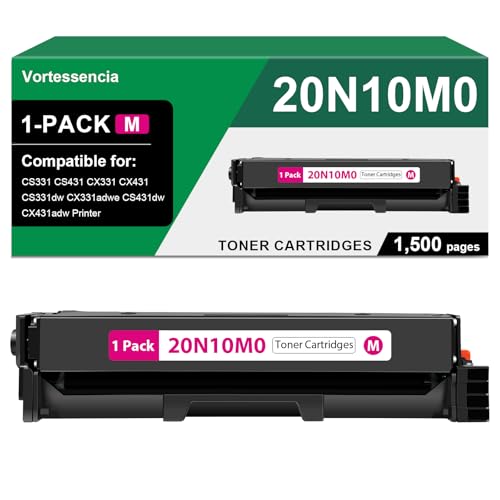 Cartouche toner 20N10M0 magenta pour Lexmark CS331 et CX331 de 1500 pages