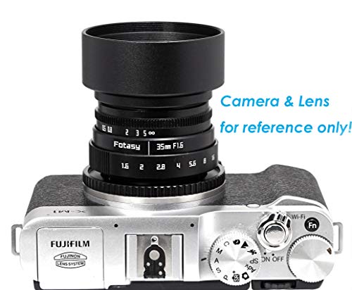 Fotasy Metal 43mm Lens Hood, 43mm Lens Shade for Canon, Fuji, Leica, Leitz, Nikon, Olympus, Panasonic, Pentax, Sony Lenses miniatura 3