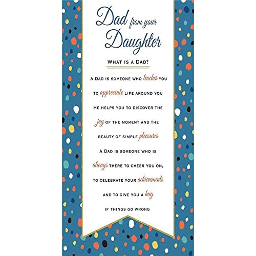 Tarjeta para el Día del Padre Sentiment Dad from Daughter - 9 x 6" - Regal Publishing