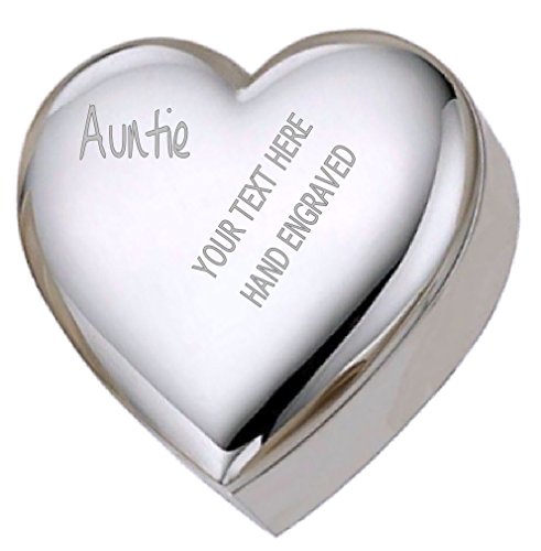 Boîte à bijoux personnalisée Auntie, le cadeau cœur gravé d'amour