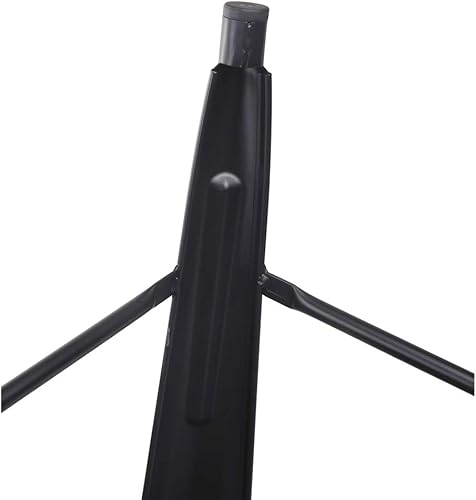 Miniatura 7 de GIA Taburete de metal con respaldo medio de 24 pulgadas de altura de mostrador con asiento de madera oscura, 1 paquete, color negro Negro -,Blanco