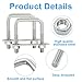 Rierdge 2 Stainless Steel Square U-Bolts, Inner Width 1.6