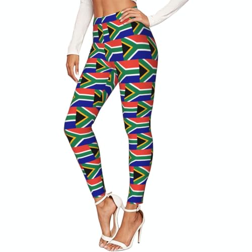 Leggings de compresión de alta calidad con la bandera de Sudáfrica para fitness