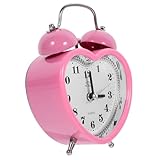 Horloge en forme de cœur : grand cadran numérique et conception de veilleuse facile à lire la nuit, réveil pour filles