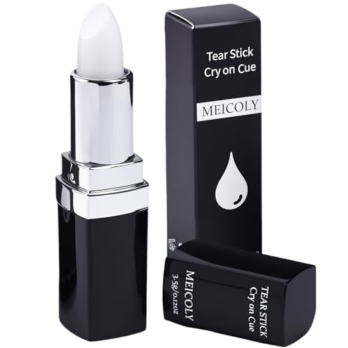 MEICOLY Mint Tear Stick Cry Stick for Actors and Actresses Natural Menthol Fake Tears on Cue Professional SFX Stage Makeup for Film Theatre TV Cosplay & Halloween