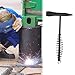 Dualoai Welding Chipping Hammer, Slag Hammer Hand Tool with Coil Spring Handle for Welder Home, 500g 28x15.5cm
