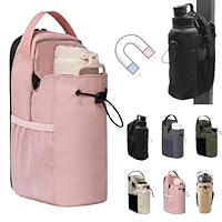 2026 New Magnetic Gym Bag, Magnetic Bottle Bag Waterbottle Holder, Securely Attaches to Gyms Equipment for Cycling Running (Pink)