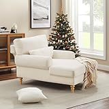 Condemo Modern Chaise Lounge Chair with Adjustable Backrest, Upholstered Indoor...