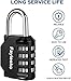 Combination Lock, 4 Digit Combination Padlock for School Gym Sports Locker, Fence, Toolbox, Case, Hasp Cabinet Storage (2 Pack, Light Blue & Black)