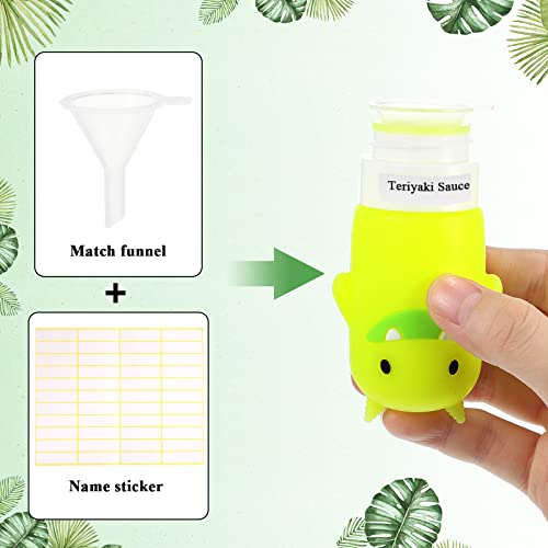 Meanplan 6 Set Silicone Mini Condiment Squeeze Bottles Lunch Supplies Cute Salad Dressing Bottle Portable Ketchup Soy Sauce Containers For Office Bento Box Accessories thumb #5