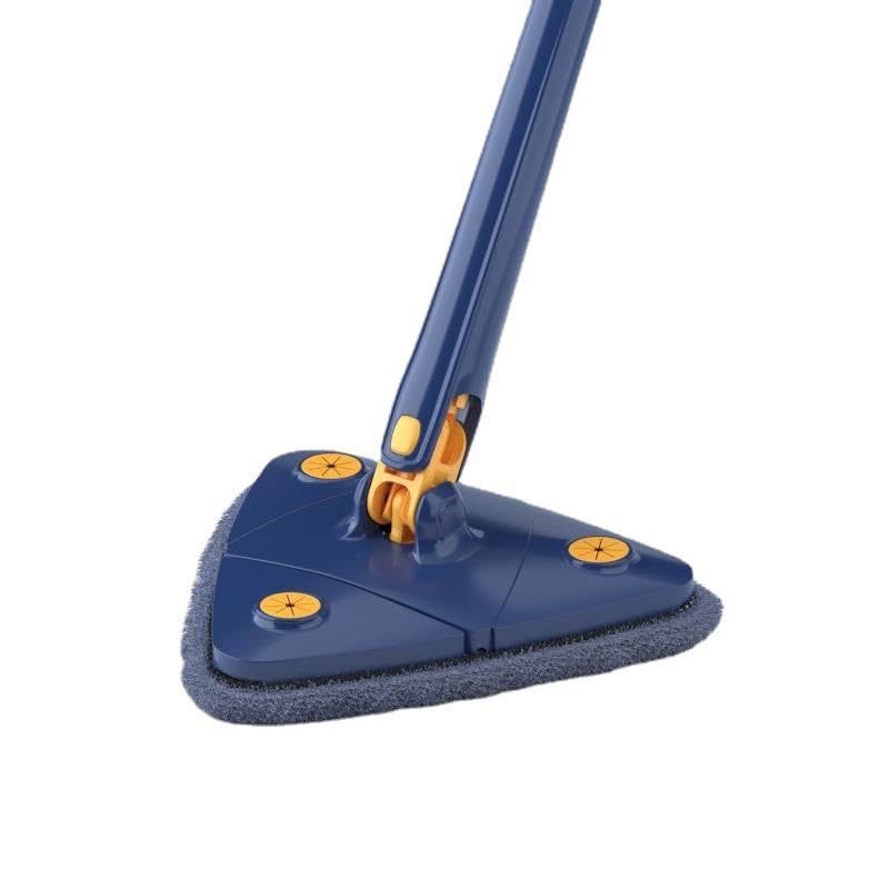 Balai Essoreur Rotatif pour Un Nettoyage À 360° des Sols, Murs Et Plafonds Quickclean Bleu
