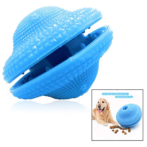 LHKJ Dog Food Distributor Dog Rubber IQ Treat Ball, Interactive Food Dispenser Pet Toy for Large and Medium Dogs