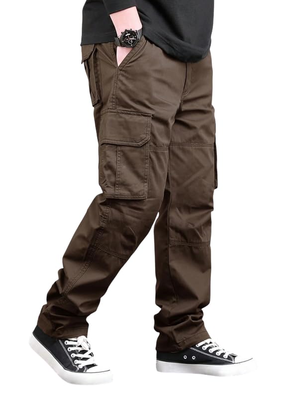 Image of DEELMO Men's Stylish Multi-Pocket Cargo Pants || Casual Fit Pants Trousers || Stylish Trousers for Men || Men's Cargo (MD501 01 08)