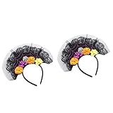 Una diadema decorada con flores y calaveras es un regalo ideal para las fiestas.