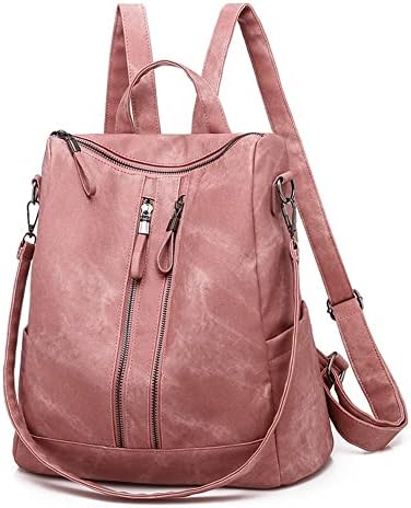 ROOSALANCE Backpack Purse for Women, Fashion Women Backpack Purse Convertible Shoulder Bags Handbags, Mothers Day Gifts for Mom, Aunt, Ladies Small Leather Waterproof Satchel Travel Bag Pink