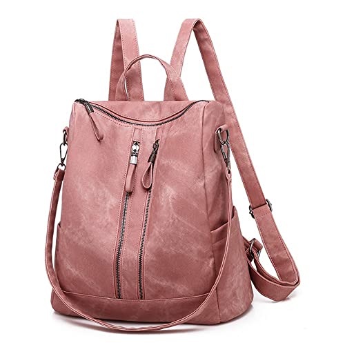 Roosalance Backpack Purse For Women, Fashion Women Backpack Purse Convertible Shoulder Bags Handbags, Mothers Day Gifts For Mom, Aunt, Ladies Small Leather Waterproof Satchel Travel Bag Pink #TOP1
